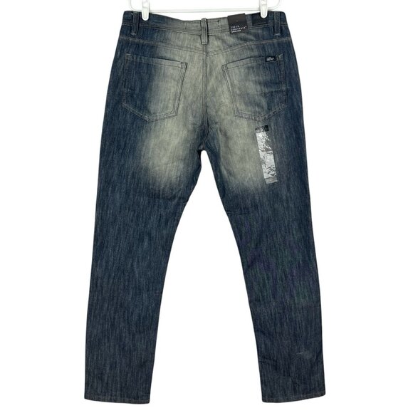 NWT Truth Substance Common Men's Ronin Blue Denim Jeans 38x32 Slim Fit Straight - Picture 2 of 12